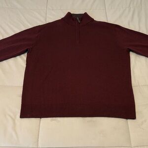 UNTUCKit Men's Maroon Zip-Up Sweater